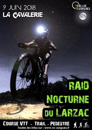Affiche Raid Nocturne du Larzac - 9 juin 2018