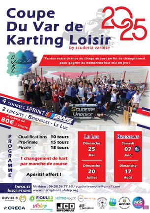 Affiche Coupe du Var de Karting Loisir 2025 Manche 2 Brignoles - 7 juin