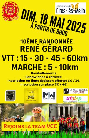 Affiche 10ème Randonnée René Gérard - 18 Mai