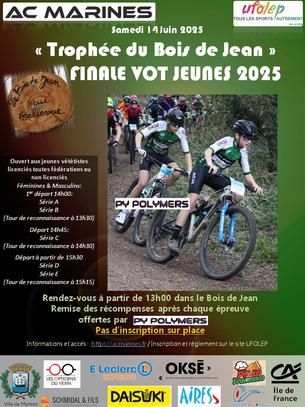 Affiche VOT Jeunes 2025 à Marines / 8ème manche et finale - 14 juin
