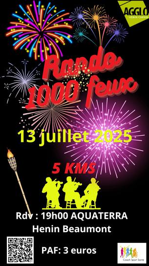 Affiche Randonnée des 1000 feux 2025 - 13 juillet