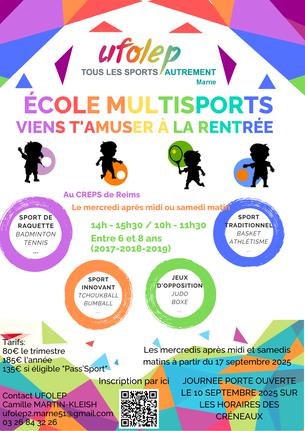 Affiche Ecole multisport Ufolep 51 - 17 sep/1 déc