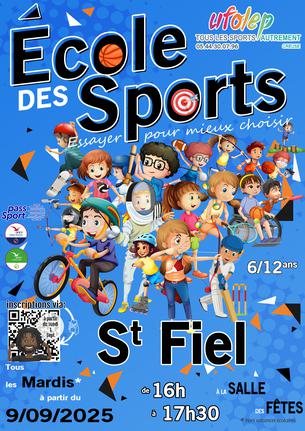 Affiche École des Sports St Fiel 2025-2026 - 9 sep/31 déc