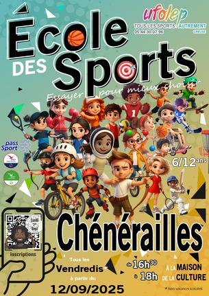 Affiche École des Sports Chénérailles 2025-2026 - 1 sep/31 déc