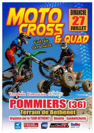 Affiche Course MX Trophée Bethenet - 27 juillet