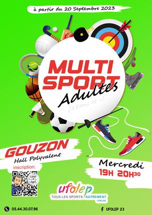 Affiche École des Sports Gouzon Adultes 2025-2026 - 10 sep/31 déc