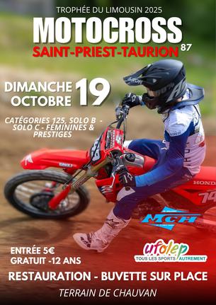 Affiche Motocross saint priest taurion - 19 octobre