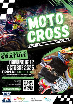 Affiche MOTOCROSS UFOLEP 2025 - CHAMPIONNAT DES VOSGES - 12 octobre