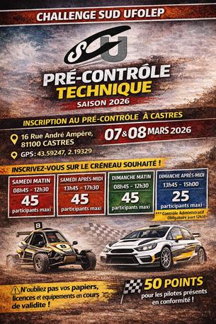 Affiche Pré-Contrôle - CSU - 07 & 08 mars 2026 - 7/8 mars