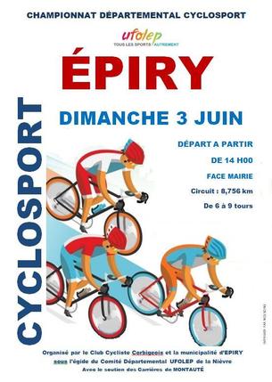 Affiche Championnat départemental cyclosport - 3 juin 2018