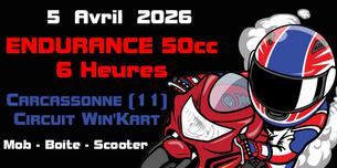 Affiche PMC Endurance 50cc - 6 Heures - 2026 - 5 avril