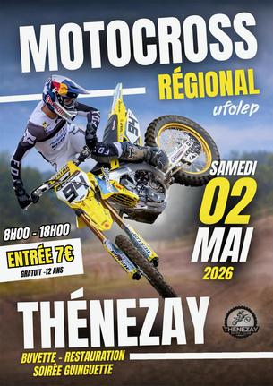 Affiche Motocross Régional Thénezay - 2 Mai 2026 - 2 Mai