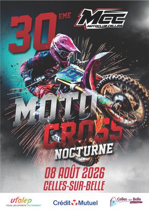 Affiche Moto cross semi-nocturne celles sur Belle - 8/9 août