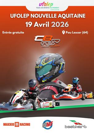 Affiche TROPHEE UFOLEP KART NOUVELLE AQUITAINE 2026 - EPREUVE DE LESCAR 64 19 AVRIL 2026 - 19 avril