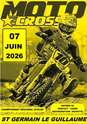 Affiche MOTOCROSS ST GERMAIN LE GUILLAUME - CHAMPIONNAT 49-53-72 - 7 juin