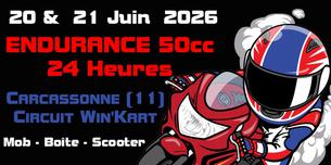 Affiche PMC - Endurance 50cc - 24 Heures 2026 - 20/21 juin
