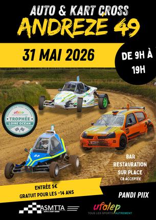 Affiche Course Poursuite sur terre Kart cross ANDREZE 2026 - 31 Mai