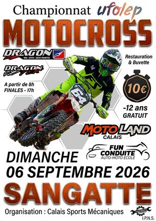 Affiche MOTOCROSS SANGATTE UFOLEP 2026 - 6 septembre