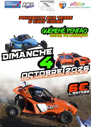 Affiche Auto Poursuite sur terre - Kart Cross Guemene 2 - 4 octobre
