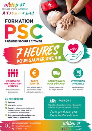 Affiche FORMATION AUX PREMIERS SECOURS CITOYEN (PSC) - 19 novembre