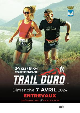 Affiche TRAIL DURO ENTREVAUX 2024 - 7 avril