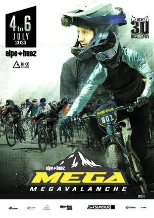 Affiche MEGAVALANCHE Alpe d'huez 2025 - 30 jui/6 jui