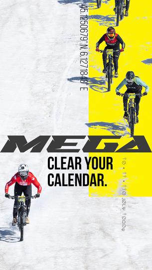 Affiche MEGAVALANCHE Alpe d'Huez 2026 - 8/14 juillet