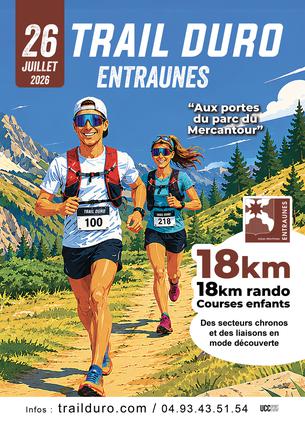 Affiche TRAIL DURO ENTRAUNES 2026 - 26 juillet