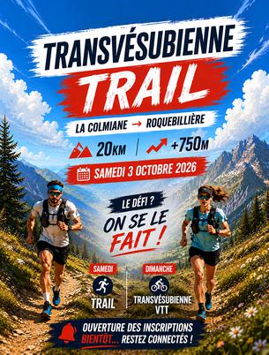 Affiche TRANSVÉSUBIENNE TRAIL 2026 - 3 octobre
