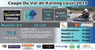 Affiche Coupe du Var de Karting Loisir 2019 Manche 3 Le Luc - 10 août 2019