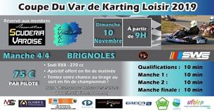 Affiche Coupe du Var de Karting Loisir 2019 Manche 4 Brignoles - 10 novembre 2019