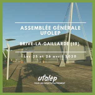 Affiche Assemblée générale UFOLEP 2020 - 25/26 avril 2020
