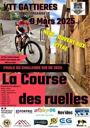 Affiche COURSE DES RUELLES 2025 - 9 mars