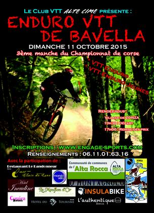 Affiche Enduro VTT de Bavella 2015 - 11 octobre 2015