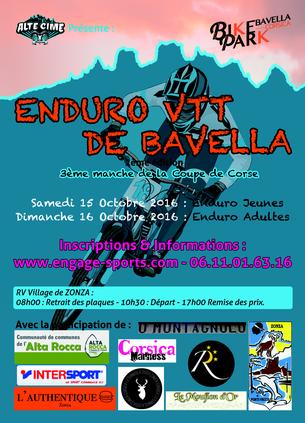 Affiche Enduro VTT de Bavella 2016 - 15/16 octobre 2016