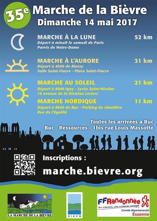 Affiche 35 ème Marche de la Bièvre - 14 Mai 2017