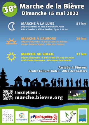 Affiche Marche de la Bièvre - Marche à l'Aurore -29km - 15 May