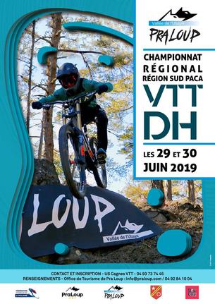 Affiche DH Pra Loup - Championnat régional Sud PACA - 29/30 juin 2019