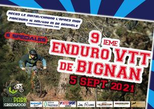 Affiche 9 ième Enduro VTT de Bignan - 5 septembre 2021