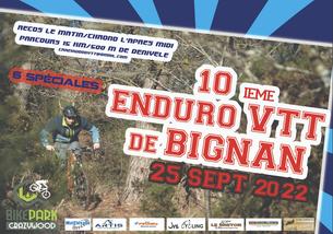 Affiche 10 ieme Enduro VTT de Bignan - 25 September