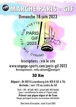 Affiche 29ème MARCHE PARIS - GIF du 18 JUIN 2023 - 18 June