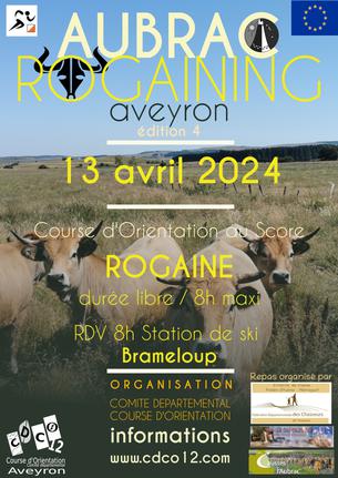 Affiche Rogaine Aubrac 2024 - 13 avril