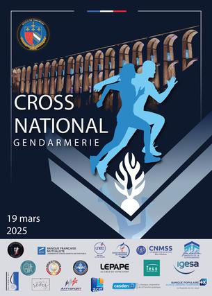 Affiche CROSS NATIONAL GENDARMERIE - CHAUMONT 2025 - 18/20 mars