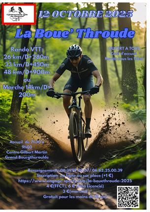 Affiche La Boue'Throude 2025 - 12 octobre