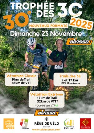 Affiche Trophée des 3C - 30e édition ! - Trail - 23 novembre