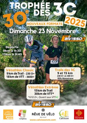 Affiche Trophée des 3C - 30e édition ! - Trail - 23 novembre