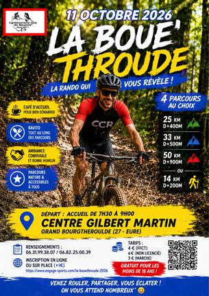 Affiche La Boue'Throude 2026 - 11 octobre