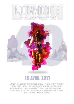 Affiche 6ème NOCTAMBUCHE VTT - 15/16 avril 2017