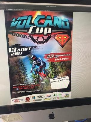 Affiche volcano cup manche 2 tampon downhill race - 12/13 août 2017