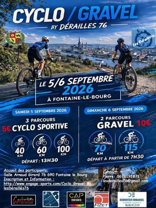 Affiche Cyclo - Gravel by les Déraillés 76 - 5/6 septembre